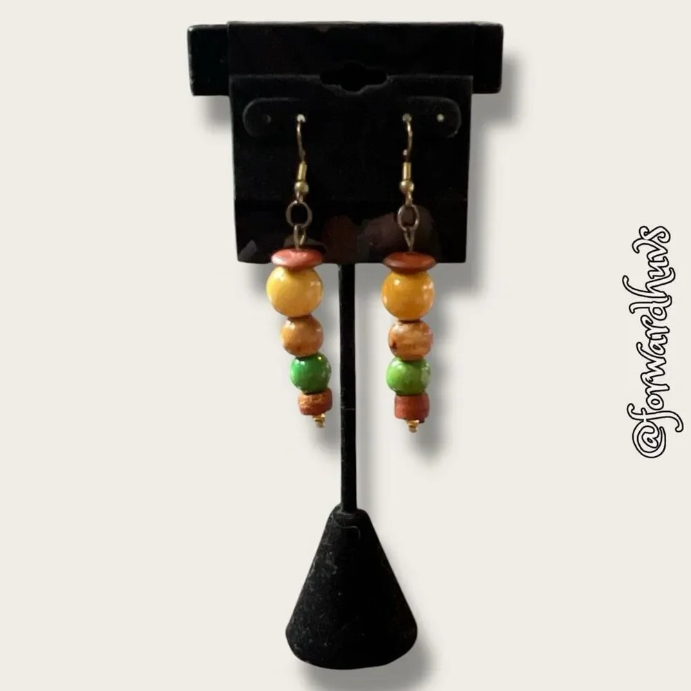 Bundle Sale 3 for $15 | Wooden Bead Dangle Earrings